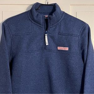 Vineyard Vines Navy Blue Shep Shirt 1/4 Zip Fleece Lined Sweater Men’s X-Small